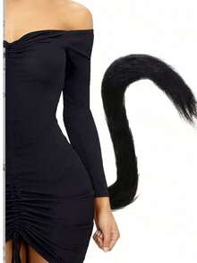 1 peça de acessórios elegantes e fofos para cauda estilo Lolita, acessórios de fantasia de cosplay de rabo de gato de pelúcia, acessórios para festas com animais, presentes, decorações para festas de Halloween em bares e casas noturnas, acessórios para fotografia, acessórios para palco, acessórios para Halloween - Multicolorido - Ver 6