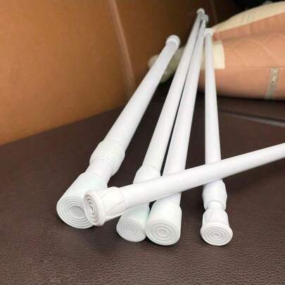 1/2 piezas Barra de tensión sin taladro, fácil instalación, adecuada para barra de cortina de baño, tendedero de balcón, barra colgante de armario, barra de cortina de puerta/ventana, accesorios de baño