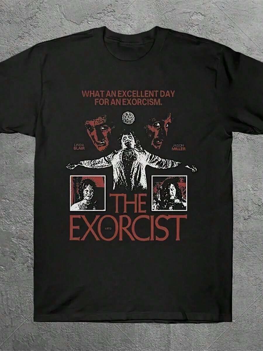 180g Pure Cotton Retro 90S Halloween Ghostface And Michael Meyers T-Shirt Men Summer Streetwear Tshirts Halloween Clothes Optional - 黑色 1 - 查看 1