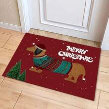 1pc Diatomite Christmas Atmosphere Rug, High-End Carpet For Living Room Bedroom Holiday Foot Mat Home Decor Christmas Decorations Room Decor Christmas Decorations Home