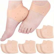 2 Pairs Of Silicone Heel Protectors, Heel Cups, Plantar Protectors, Heel Cushions, Gel Heel Covers For Flats, High Heels And Women's Formal Shoes, Soft Silicone Heel Covers, Cushioning In The Rear Palm, Scratch Resistant Bubble Protection, Comfortable Fit For Dance And Everyday Wear, Shoe Accessories, Insoles. (Skin Color + White)