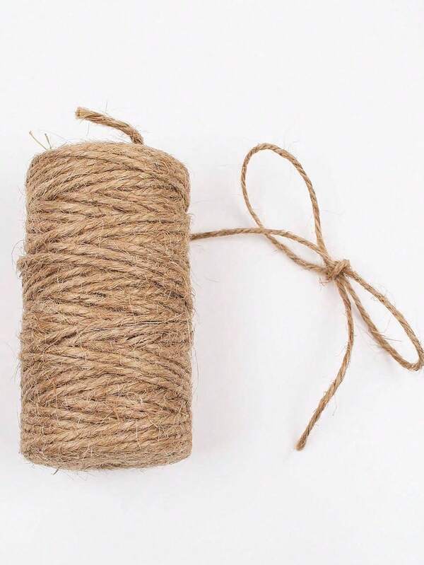 1 rouleau de 100 m de ficelle de jute, fil de lin pour emballage vintage, étiquettes, photos, cadeaux, étiquettes, attaches, jardin, emballage de cadeaux, décoration de bijoux DIY, cordon tressé vintage, étiquette de suspension, corde liée, décoration de mariage, décoration de festival, 100 m/rouleau