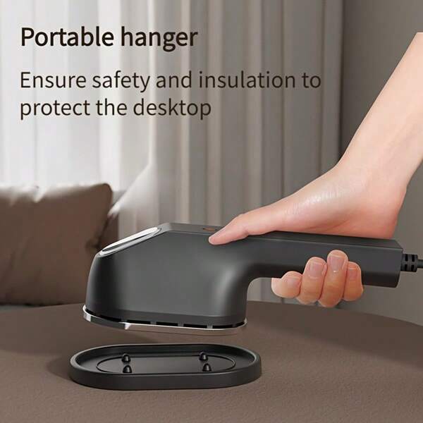 AOYI Portable Handheld Garment Steamer, Iron,Fast Heat-Up, Flat Hanging Ironing Base, Fabric Brush, Clothing Maintenance