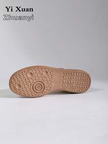 女士户外休闲运动鞋，金属扣装饰，人造革，系带，舒适时尚，2024年秋季新款 - 黑色 - 查看 12