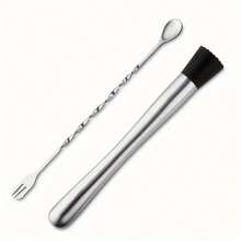 1 件套不锈钢调酒工具套装鸡尾酒调酒器摇酒器搅拌器调酒师派对派对全套酒吧工具 - 彩色 - 查看 10