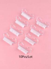 10pcs/50pcs Small Black Nail Brush, Nail Dust Cleaner Brush, Multi-Function Nail Art Brushes - Black - View 14