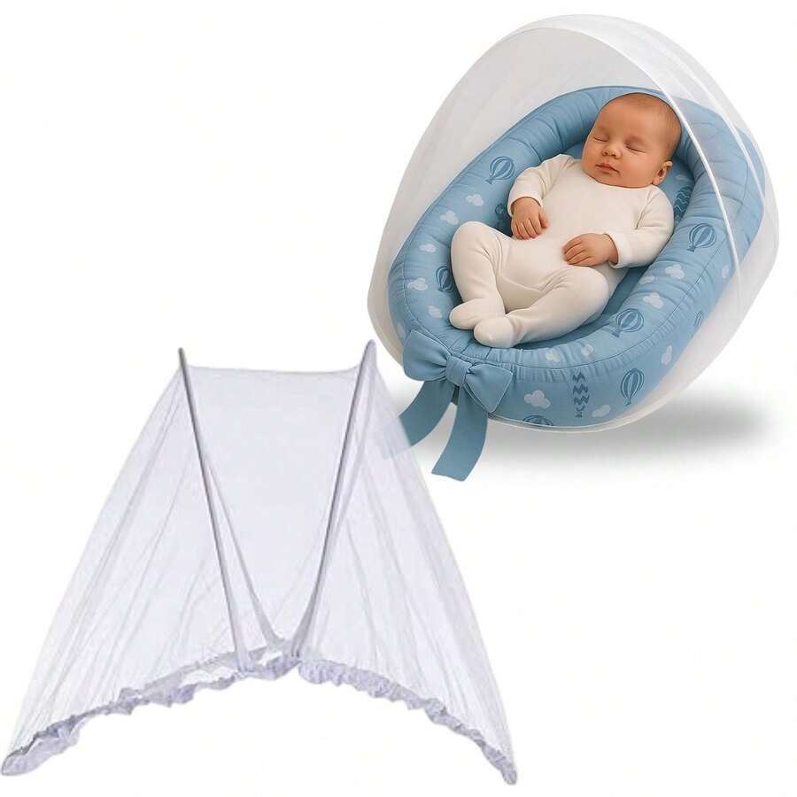 Universal Portable Mosquito Net For Crib Reducer Nest Baby Boy Girl - White - View 1