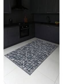 现代多色地毯 - 防滑、柔软、可洗地毯，适用于客厅、走廊、浴室（土耳其制造） - 彩色 - 查看 2