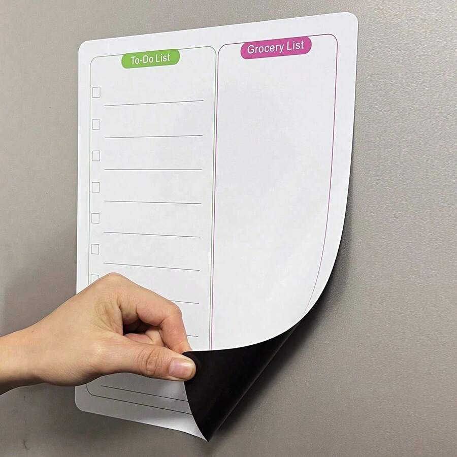 1 Peça Quadro Magnético de Calendário para Geladeira, Quadro Branco Apagável de Planejador Mensal, Quadro de Recados, Quadro Branco Macio com Coluna de Receitas, Lista de Compras, À Prova d'Água, Design à Prova de Óleo, Imã Forte