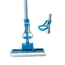 Rodo Mop Fácil Celeste Auto Torção Refil Em Espuma Limpeza  em Geral Esfregão Seca - Azul - Visão 3