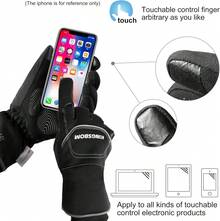 Guantes térmicos impermeables y resistentes al viento, 3M Thinsulate para visualización táctil de invierno, para ciclismo, equitación, correr, deportes al aire última intervensión, para - Negro - - Ver 3