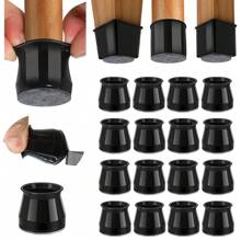 4/16 piezas Protectores de piso para patas de silla redondas - Silencian pisos ruidosos, contra arañazos, deslizamiento suave - Almohadillas para muebles, deslizadores de muebles hechos de fieltro suave, protegen el piso y las patas de mesas y sillas (Negro)