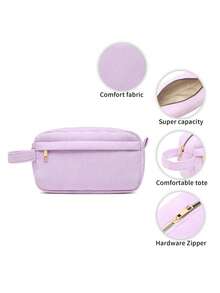 1PC Custom Handmade Name Cosmetic Bag, Corduroy Cosmetic Bag, Sanitary Napkin Storage Bag, Travel Cosmetic Bag, Personalized Storage Bag, Multifunctional, Decorative, Letters, Solid Color, Exquisite, Fashionable, Vintage, Modern, Colorful, Casual, Basic Style, Relaxed, Soft, Unique, Customized, Personalized, Customized, Ideal Gift For Her, Girlfriend, Her, Friends