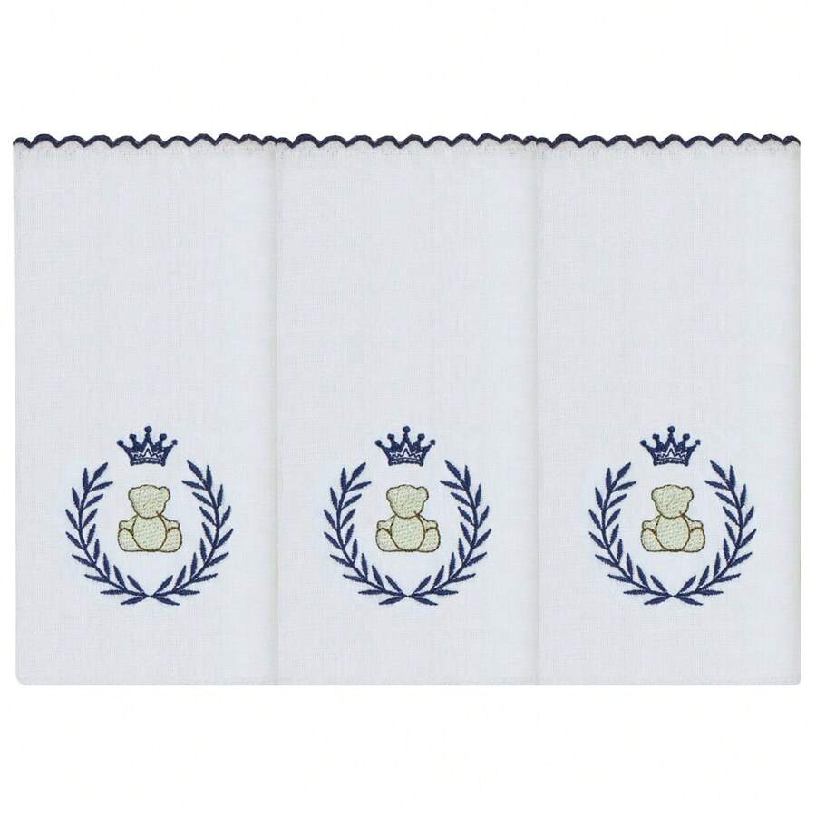 Soft 100% Cotton Double Embroidered Shoulder Diaper For Baby - 泰德.馬里尼奧 - 查看 1