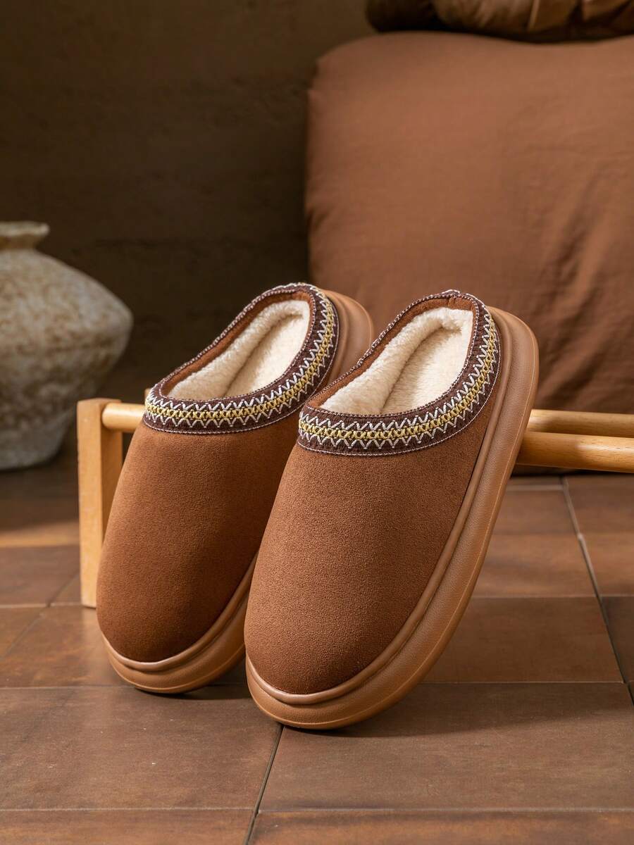 Women's Fluffy Slippers, Warm Plush Slippers For Indoor Bedroom, Thick Fur Lining, Anti-Slip, Can Be Worn Outdoors, Fashionable And Comfortable, Warm Feet, Suitable For Winter