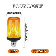 1 个 LED 火焰灯泡，E27 底座火焰灯泡，适用于万圣节、圣诞节、派对、室内外家居装饰 - 白紅光 - 查看 12