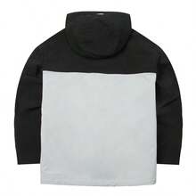 MLB Unisex Casual Woven Hooded Jacket, GORPCORE POCKET BLOCKING WINDBREAKER, Minimalist Sportswear Outerwear, 3AWJB0751-50BKS