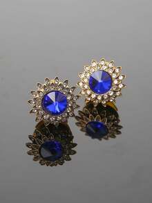 مجموعة من 2 غطاء أزرار أساور القميص، أزرار مرصعة بالراين بطراز باروك لفساتين النساء، صناديق أزرار زخرفية، أزرار أكمام فاخرة للبدلات والملابس الأنيقة بدون خياطة، هدايا للمناسبات