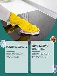 100g Glass Stove Cleaner And Polish, Suitable For Household Kitchen Cleaning Of Induction Cooktop And Ceramic Stove, Effectively Removes Stains And Makes It Shine - Multicolor - View 11