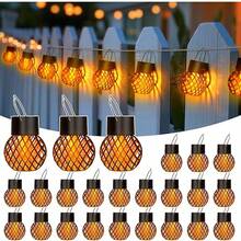 1/2/4PCS LED Outdoor Solar Flame Effect Pendant Light Waterproof Garden Decoration Light Courtyard Solar Fairy Light