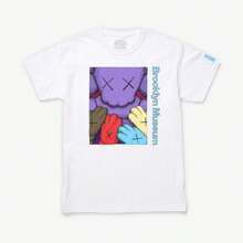 KAWS X Brooklyn Museum S/S Graphic Tee 'URGE' White / Purple (FW21)
