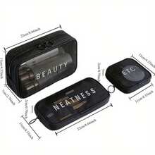 3Pcs Makeup Bags S M L Model Multi-Function Non-Dirty Waterproof - Multicolor - View 3