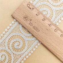 3yards/Bag Exquisite Water-Soluble Embroidery Lace Hollow Geometric Circular Fine Thread Polyester Lace Women's Cuffs DIY Accessories - 彩色 - 查看 4