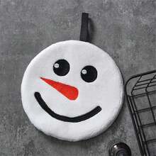 1 Stück Schneemann Handtuch. Weihnachts-Neuheit, weiches saugfähiges Küchen-/Badezimmer Handtuch zum Trocknen. Schnell trocknend, dekoratives Handtuch zum Aufhängen, geeignet für Badezimmer und Küche