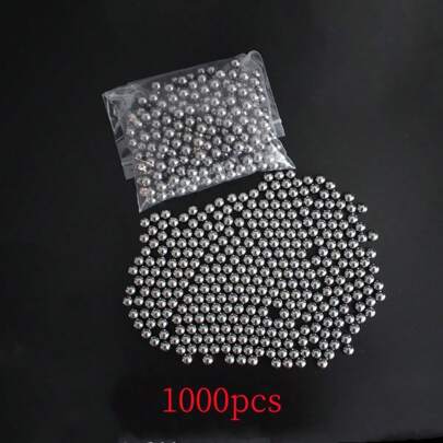 1000 个/包 5 毫米（0.2 英寸）、6 毫米（0.24 英寸）、7 毫米（0.276 英寸）、7.5 毫米（0.295 英寸）、8 毫米（0.315 英寸）高碳钢弹弓狩猎球，工业材料，自行车轴承零件，精密抛光表面