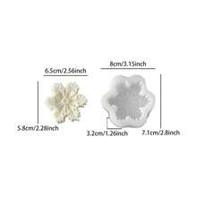 1 pieza Molde de silicona 3D en forma de copo de nieve navideño - Para velas, jabón, resina y manualidades de arcilla blanda/pegamento de goteo, herramienta decorativa de arte manual