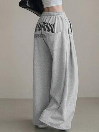 舒适百搭印花休闲阔腿裤