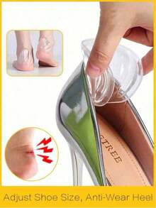 Forefoot Pads,2 Pcs Fan-Shaped Shock-Absorbing Anti-Slip Self-Adhesive Heel Protector Tool - Trong sáng - Xem 7