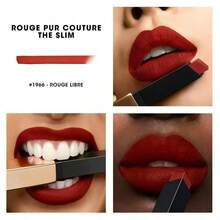 YSL Rouge Pur Couture Lápiz Labial Mate Delgado #1966 - ROUGE LIBRE #23 - ROJO MISTERIOSO #21 - ROUGE PARADOXO - 1966 ROJO LIBRE - Ver 2