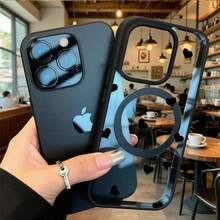 Made From TPU, This Transparent Lightweight Case Features A Bold Black Heart Design For A Stylish And Playful Touch. It Provides Full Coverage For The Camera And Buttons. Available In Multiple Colors. Compatible With 11, 12, 13, 14, 15, 16 Pro Plus ProMax Series. - 粉色 - 查看 4