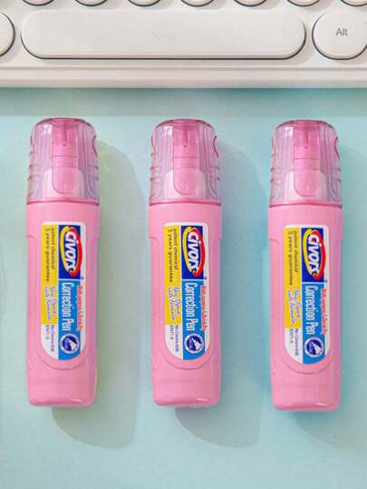 3 st. korrigeringsvätska för godisfärger lämplig för studenter