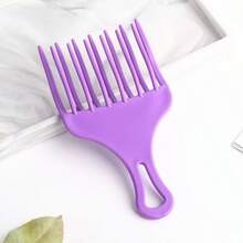 1pc Large Tooth Comb For Hair Dyeing & Styling, Double Layer Wavy Comb, Pomade Comb, Hair Styling Comb, Plastic Material, Suitable For Hairstyling At Home