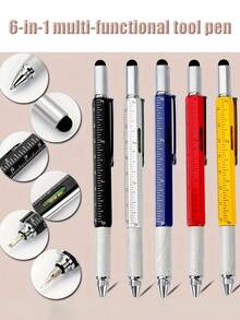 1/30pcs Multi-Functional Tool Pen, Ideal Gift For Men, With Ballpoint Pen/Screwdriver/Level/Ruler, Portable Multifunctional Tool For Home Repair/Office/School Projects, Back To School - Multicolor - View 2