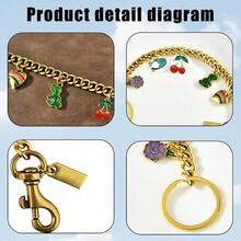 Cute Cherry Bag Charms, Gold Wallet Chain Keychains Bag Charms For Handbag, Purse Crossbody Bag Decor For Women - Gold - View 5