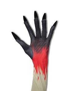 Luvas com Unhas Longas para Halloween, Luvas de Vampiro, Luvas de Bruxa, Luvas de Garra de Demônio para Cosplay