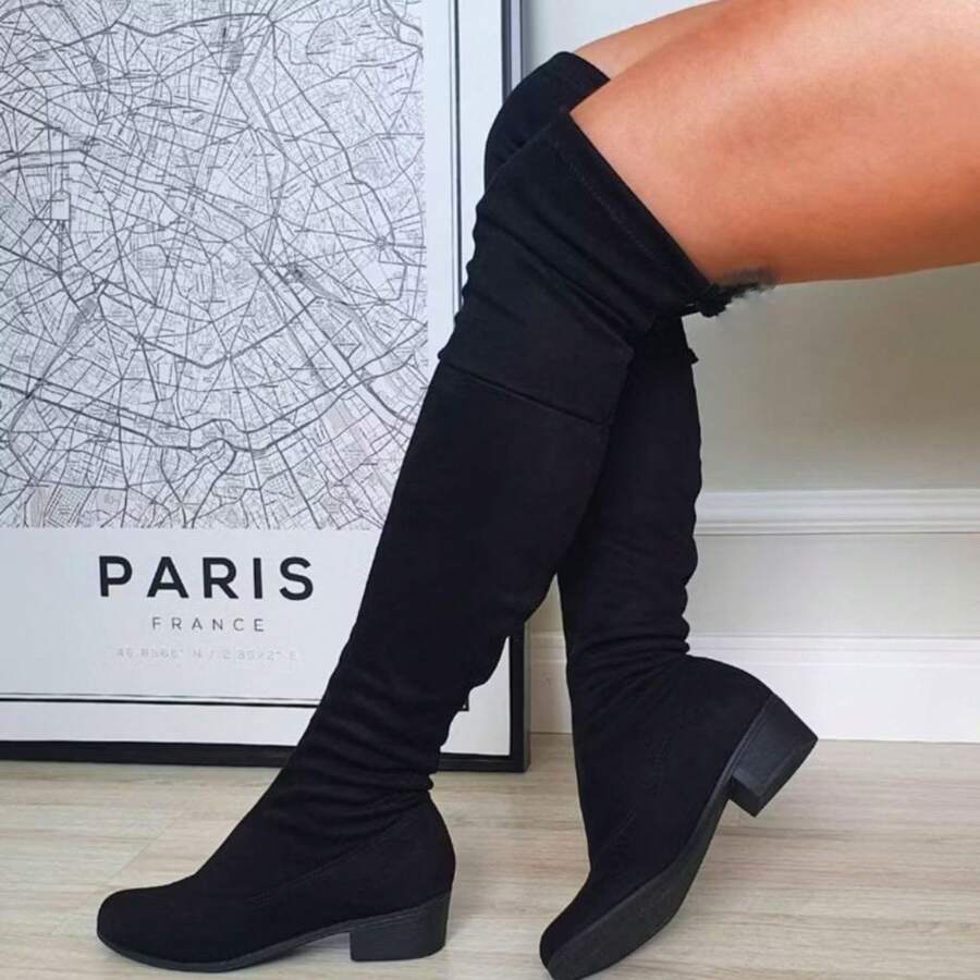 Over-The-Kenn Suede Boot For Empowered Women - Da lộn đen - Xem 1
