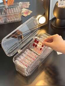 1pc Transparent Acrylic Crystal Bracelet/Necklace/Jewelry Display Box, Jewelry Storage Box, Anti-Oxidation Thickened Bracelet Box - Multicolor - View 11