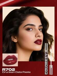 COLORKEY Mirror Gloss Lip Tint, Shiny Nourishing Lip Gloss, Non-Sticky, Long-Lasting, Moisturizing - Liquid Lipstick, Super Hydrating Lip Gloss, Brand Makeup, Suitable For Women And Girls, Perfect For Spring/Summer, Y2K Fashion , Suitable For Birthday, Mother's Day, Party, Best Color - R702 Drunken Date Paste - 查看 3