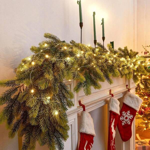 Christmas Garland - Cedar Garland - Cypress Garlands - Real Touch Pine Garlands - Garland Christmas Decorations For Home Dining Table Mantel Porch Winter Christmas Decor Home Decor Room Decor