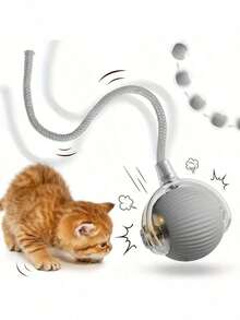 1 Pieza Pelota interactiva inteligente, juguetes para amantes de los perros y mamás de perros, juguetes para amantes de los gatos y mamás de gatos, pelota automática inteligente de 360° que se mueve por sí sola, para entretenimiento de mascotas, suministros y regalos para amantes de perros/gatos y mamás de perros/gatos, viene con una cuerda y una pelota de saltar