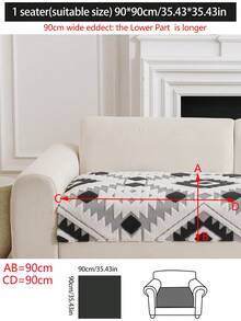 1pc Plush Thickened Sofa Cushion Cover, Modern Minimalist Anti- Warm Sofa Seat Pad, Dust-Proof And Washable Sofa Slipcover, Soft And Fade-Resistant, Pet-Friendly, Fits L-Shaped Sofa And 1/2/3/4-Seat Sofa, Suitable For Bedroom, Office, Living Room