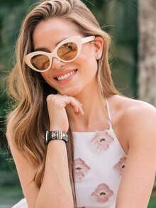 六合一花卉雕刻表带 + 金属吊坠装饰环，兼容三星 Galaxy Watch 7/FE 6 5 4 40mm 44mm、Galaxy Active 2，20mm 表带，柔软硅胶替换表带，带装饰吊坠，女士配件，柔软硅胶运动花卉表带，带装饰手表吊坠 - 黑色 - 查看 9