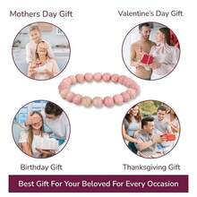 Vibe Green Jade Bracelet - Healing Wealth Bracelet - Jade Beaded Bracelet Women Men - Bring Good Luck Prosperity And Emotional Balance - Adjustable Size - 菱錳礦 - 查看 6