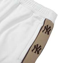 MLB Casual Men's And Women's Pants, Loose-Fitting Retro Long Pants, Classic Monogram Tape Wide Pants, Comfortable Outdoor Travel Sports Pants 3APTM0351-50IVS