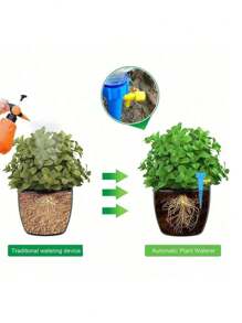 3/5 Pieces, Adjustable Watering Device - Unisex (Green, Blue), Made Of Plastic, Perfectly Suited For Succulent Plant Pot Gardens, Water-Saving Flow Control, Compatible With Mineral Water Bottles, Slow Release Technology Saves 70% Water. The Automatic Dripper Is Suitable For Outdoor Planters, Christmas Events, Vacations, And Business Trips, Christmas Home Decorations, Now On Christmas Promotion.