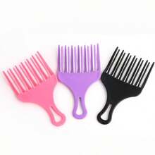 1pc Large Tooth Comb For Hair Dyeing & Styling, Double Layer Wavy Comb, Pomade Comb, Hair Styling Comb, Plastic Material, Suitable For Hairstyling At Home